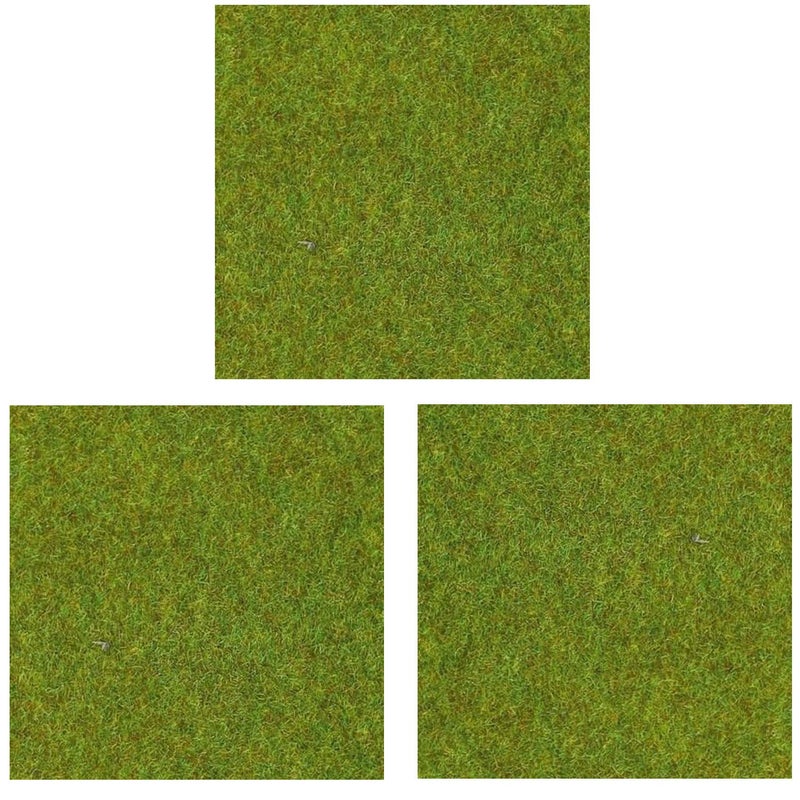 Model Grass Mat, (3pcs, 20"x20"), Model Railway Scenery for Model Scenery