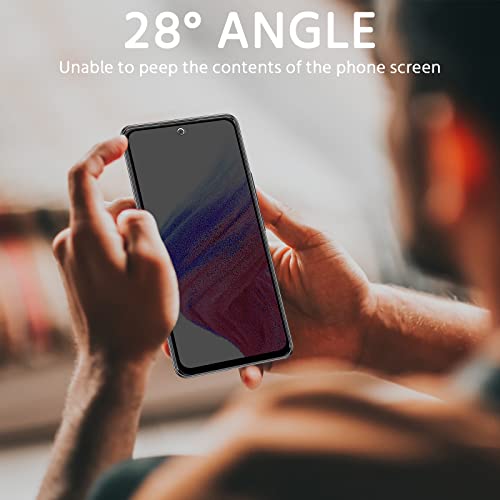 Lokyoo 2 Pack Privacy Screen Protector for Samsung Galaxy A53 5G A51 5G A52 4G A52 5G A52sAntiSpy Tempered Glass Ultra HD AntiScratch BubbleFree Easy Install 9H Protective Glass Black - Image 3