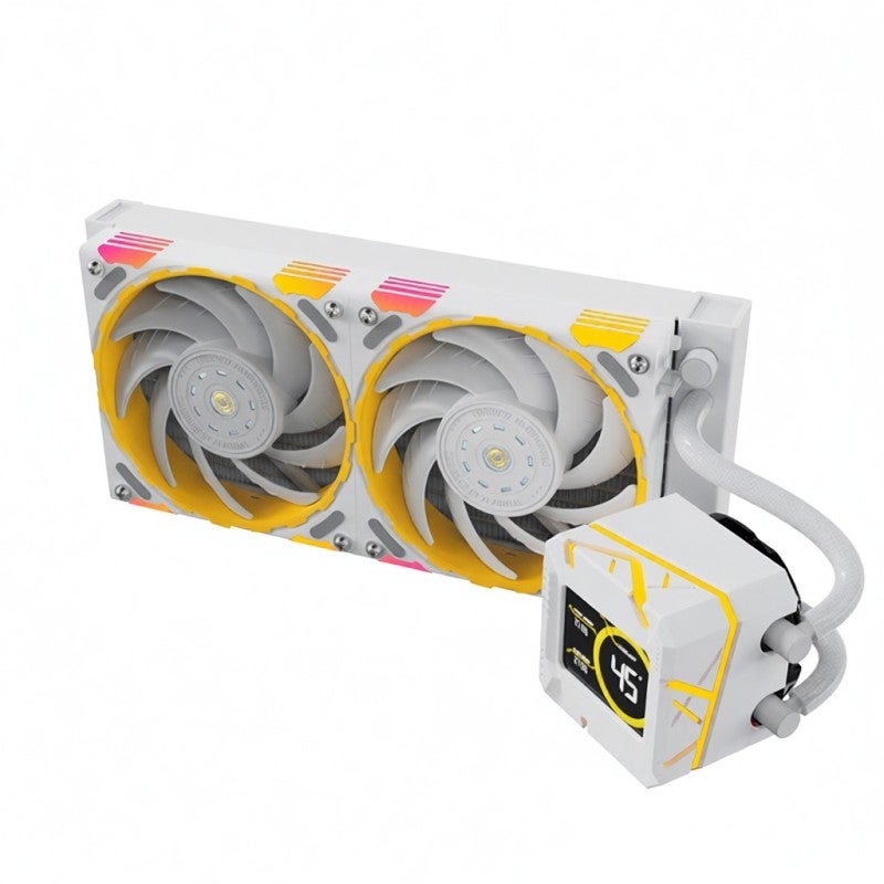 Liquid Freezer 240mm White - Real-time Hardware Monitoring Intelligent Temperature Control System Water Pump for Desktop Computer Cooling Systems - Image 1