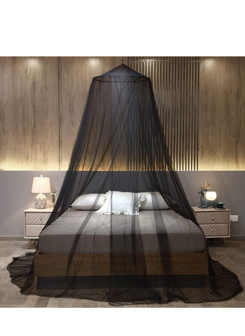 Y&D - Universal Bed Hanging Mosquito Mesh Net Polyester Black - Image 1