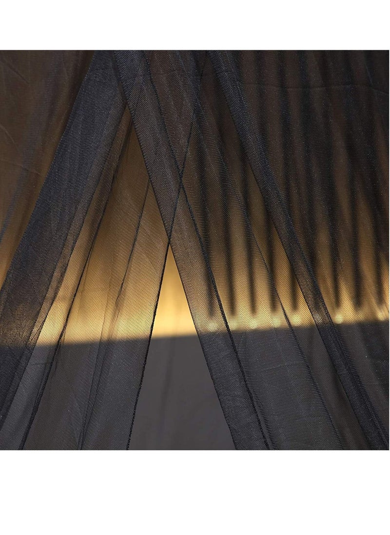 Y&D - Universal Bed Hanging Mosquito Mesh Net Polyester Black - Image 1