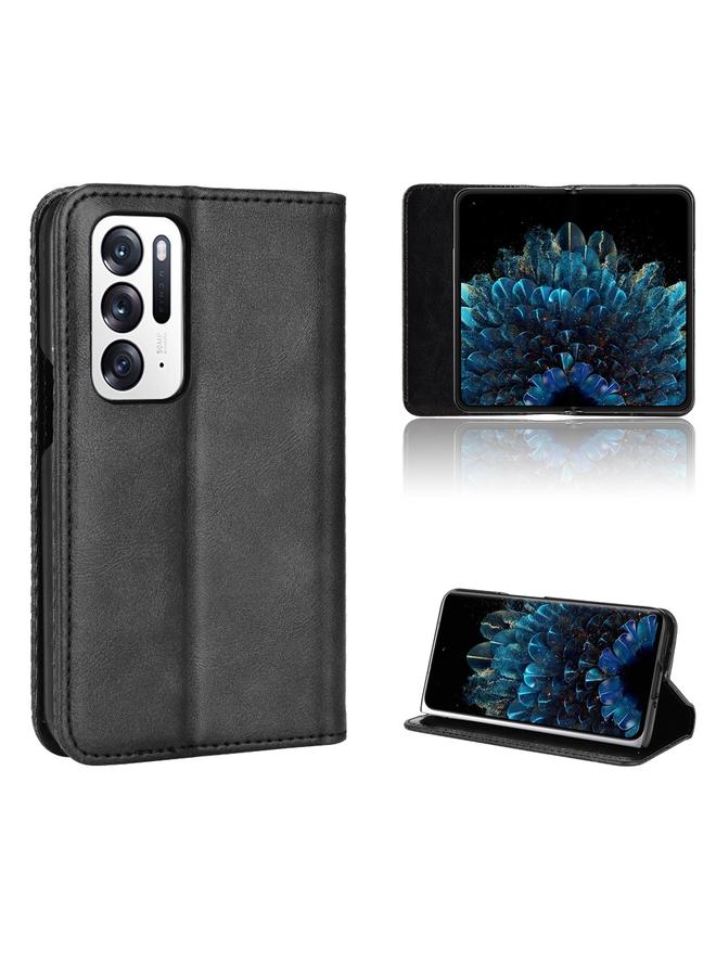اس-توب جراب هاتف OPPO Find N مصنوع من الجلد بمشبك مغناطيسي بتصميم كلاسيكي - Image 1