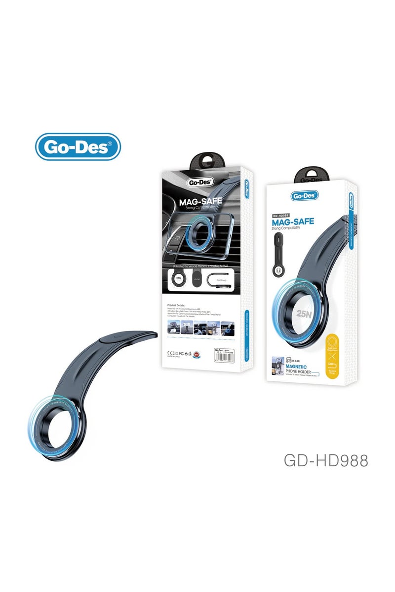 GO-DES Super Strong 20PCS Magnetic Fold Freely Car Phone Holder for iPhone Magnet GPS Car Support Mount - Image 1