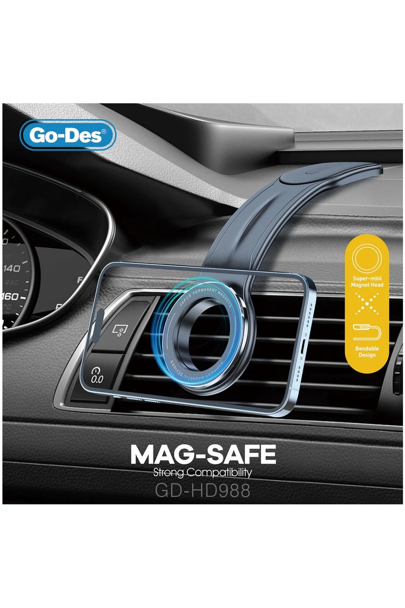 GO-DES Super Strong 20PCS Magnetic Fold Freely Car Phone Holder for iPhone Magnet GPS Car Support Mount - Image 2