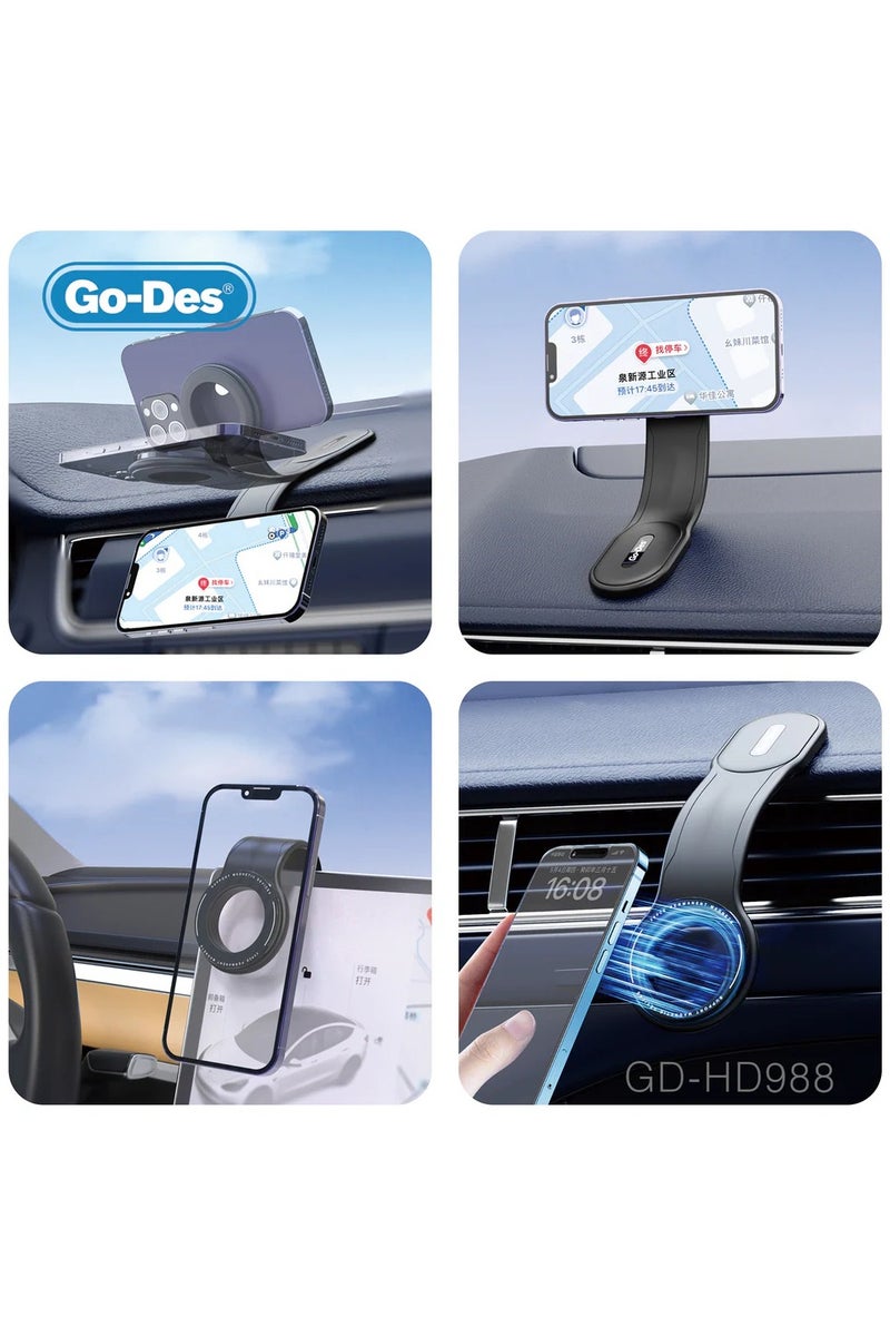 GO-DES Super Strong 20PCS Magnetic Fold Freely Car Phone Holder for iPhone Magnet GPS Car Support Mount - Image 4