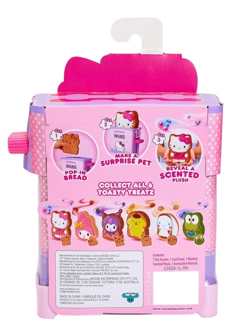Cookeez Makery Hello Kitty Toasty Treatz Surprise Plush | Scented Mystery Breakfast Toy in Toaster | 1 Piece Assorted | Kids Collectible - Image 2