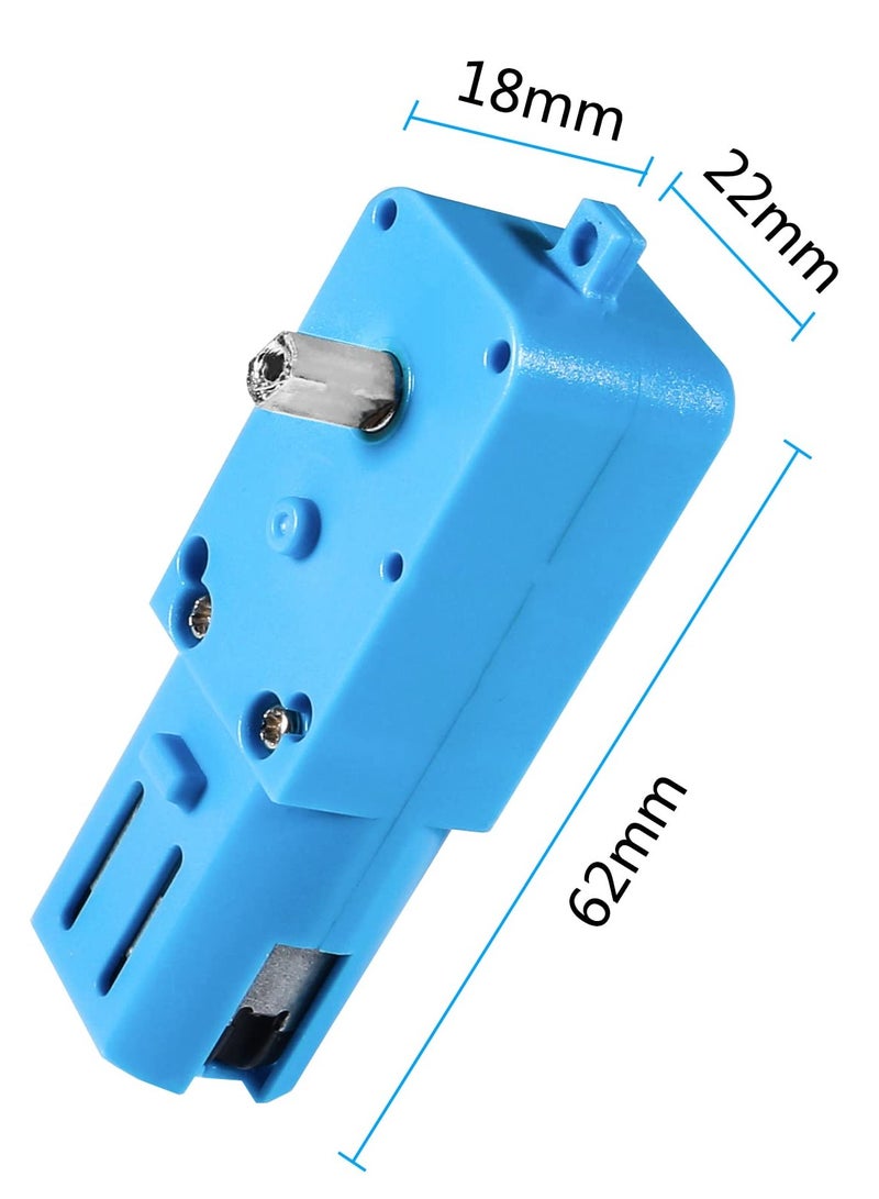 TT Gear Motor 1 : 90 Mini DC 6V Gear TT Motor with Metal Gears for for Robot Smart Car DIY RC Toys Electric Motor Gearbox Blue  (Blue) - Image 2