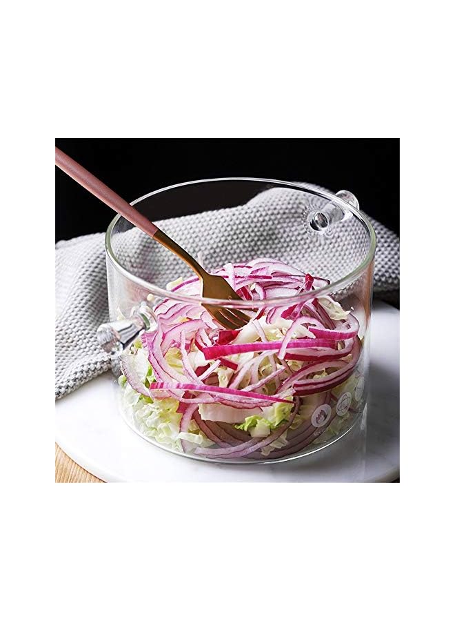 PROMASS وعاء زجاجي FL، قدر زجاجي مع غطاء، وعاء زجاجي مقاوم للحرارة آمن للاستخدام على الموقد لطهي المعكرونة، الحساء، الحليب، طعام الأطفال - Image 5