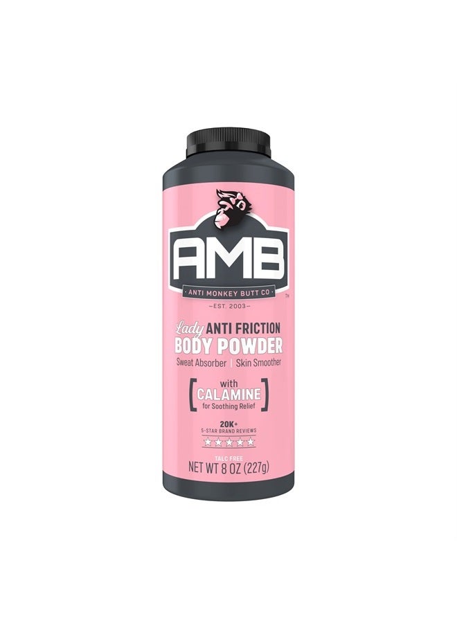 Anti Monkey Butt Body Powder for Women, Talc Free Anti Chafing and Sweat Absorbing Powder with Clamine, Hypoallergenic Formula, 8 oz - Image 2