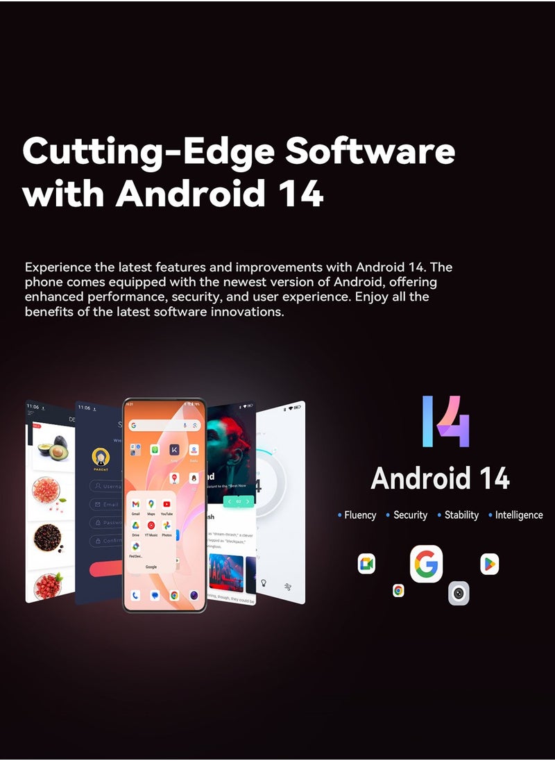 Cubot - MAX 5 Smartphone 6.95-Inch FHD+ Display 5G Android 14 Octa-core Processor Game Mobile Phone 12GB RAM 256GB ROM 5100mAh Battery 100MP+32MP Camera Wi-Fi6 Dual SIM NFC TECH Black - Image 1