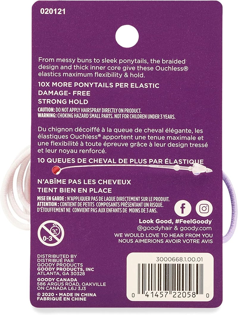 Goody Ouchless Medium Elastics 2mm, 40 Count - Assorted Colors - Image 3