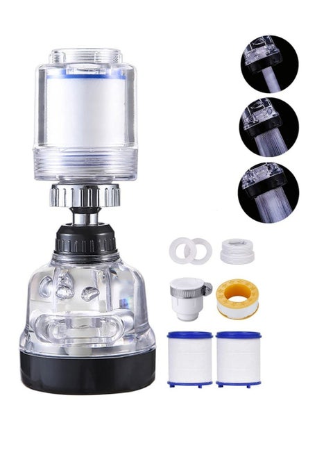 High Pressure Faucet Water Filter, Adjustable 360 Rotate Tap Head Purifier Sprayer Switch