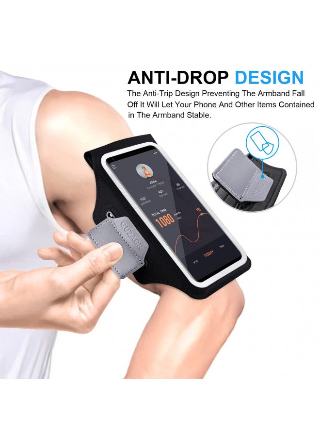 GUZACK Running Armband for iPhone 16 Pro 15 14 13 12 11 Pro Max/Plus/XR/XS, Galaxy S24/S23/S22/S21, with Card Slot & Key Pockets, Sports Arm Bands Cell Phone Holder Fit Up to 6.9 Inches Phone - Image 4