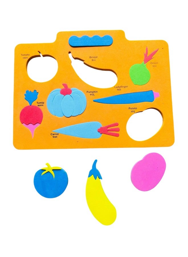 TJIKKO Educational and Engaging Eva Puzzle mat Designed for Kids. 10 mm Thick (Vegetables) - Image 2