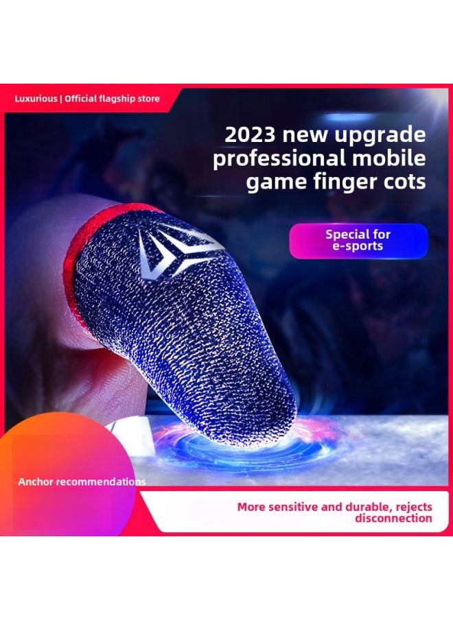 Generic Game Finger Set Chicken Eating Artifact King E-sports Game Touch Screen Silver Fiber Breathable Sweat-proof Mobile Game Finger Set-Product Color: Luxury S02 E-sports Finger Gloves/unlimited Sales Platform  - Image 2