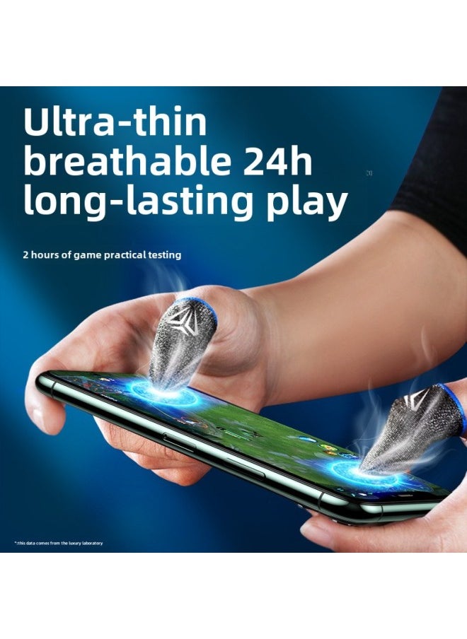 Generic Game Finger Set Chicken Eating Artifact King E-sports Game Touch Screen Silver Fiber Breathable Sweat-proof Mobile Game Finger Set-Product Color: Luxury S02 E-sports Finger Gloves/unlimited Sales Platform  - Image 5