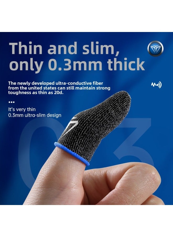 Generic Game Finger Set Chicken Eating Artifact King E-sports Game Touch Screen Silver Fiber Breathable Sweat-proof Mobile Game Finger Set-Product Color: Luxury S02 E-sports Finger Gloves/unlimited Sales Platform  - Image 4