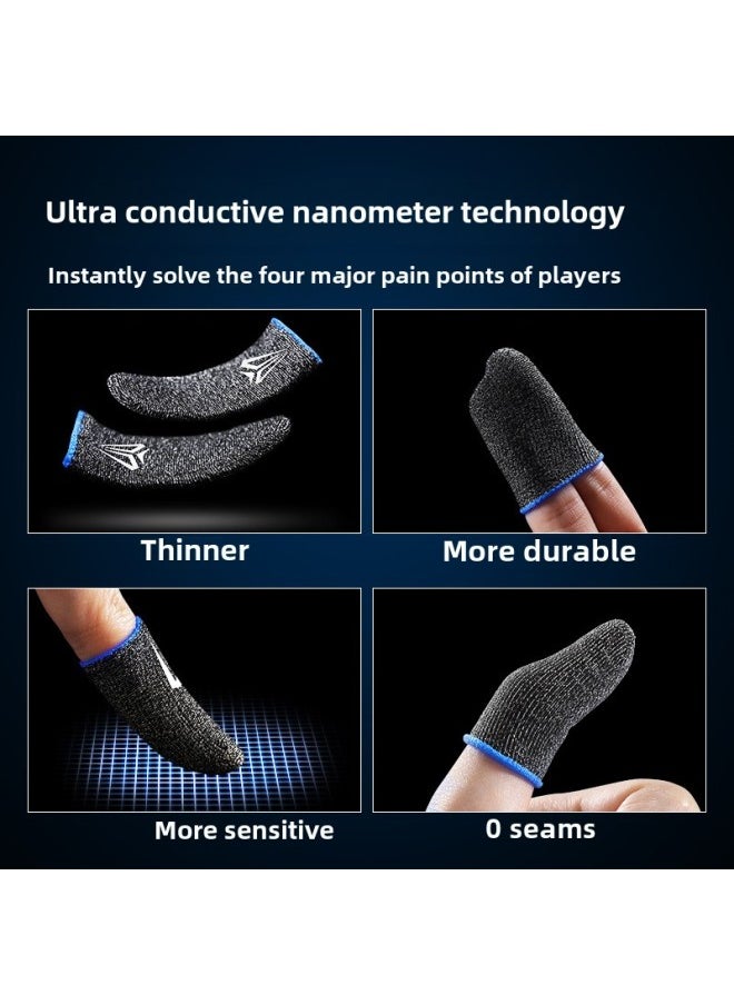 Generic Game Finger Set Chicken Eating Artifact King E-sports Game Touch Screen Silver Fiber Breathable Sweat-proof Mobile Game Finger Set-Product Color: Luxury S02 E-sports Finger Gloves/unlimited Sales Platform  - Image 3