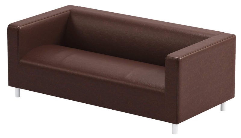 Sofa Pro The PU Leather Klippan Loveseat Sofa Cover Replacement is Custom Made for IKEA Klippan Loveseat Sofa Slipcover Dark Brown Faux Leather 