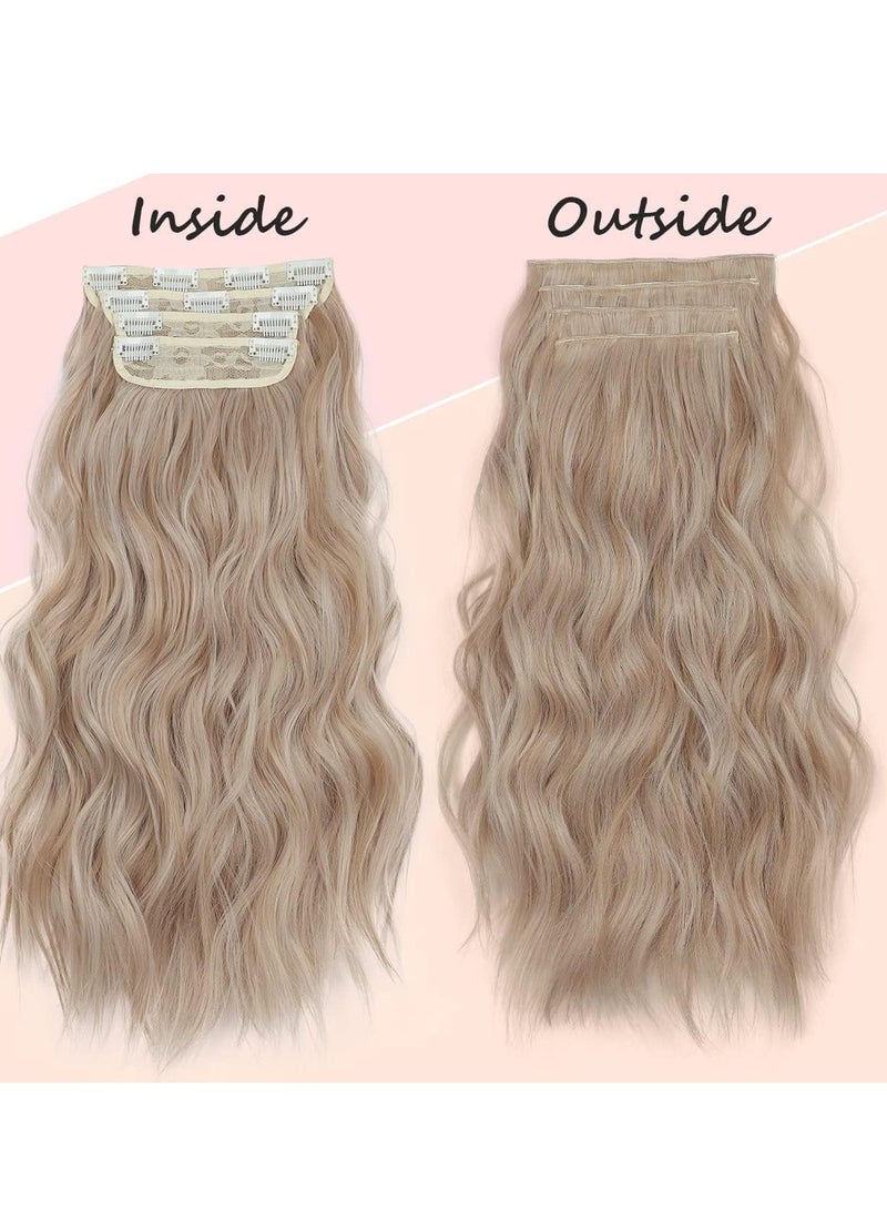 Zikra Gray Hair Extensions Straight Clip for Women Fluffy and no Tangled Party Highlights 20 Inches - Image 4