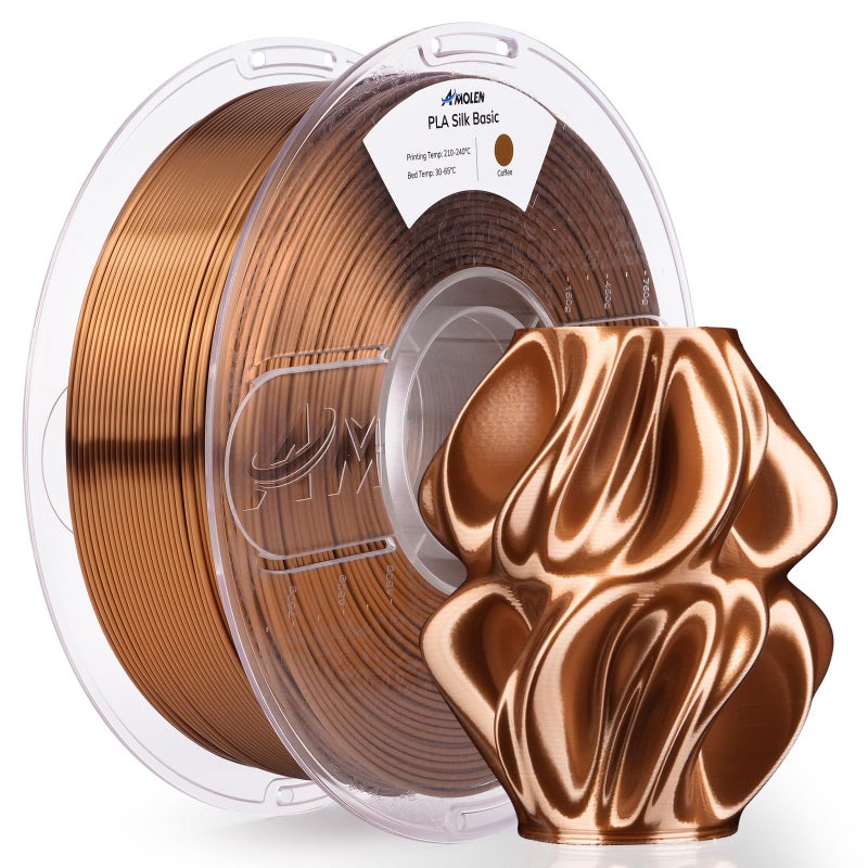 AMOLEN PLA Filament 1.75mm Silk Shiny Sakura Pink, 3D Printer Filament 1.75mm for 3D Printing 1kg(2.2lbs) Spool Compatible with Most FDM Printer - Image 1