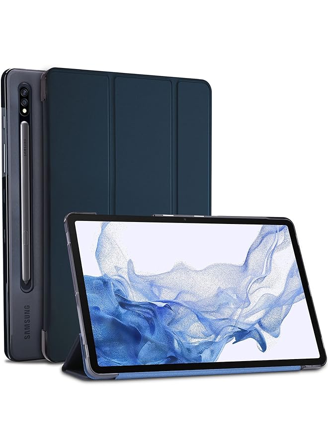 برو كيسيز حافظة جالاكسي تاب S8 بلس S7 بلس 12.4 بوصة حافظة رفيعة خفيفة الوزن مع حامل لهاتف سامسونج X800 X806 T970 T975 T976 T978 2022 2020 إصدار أزرق داكن - Image 1