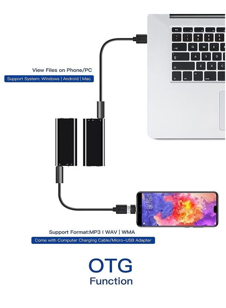 مسجل صوت رقمي USB ومشغل MP3 1380276 أسود - Image 4