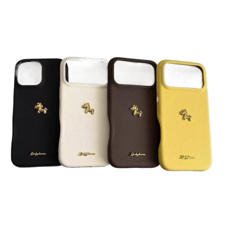 Drop Protection iPhone 16 Pro Max Silicone for iPhone 16 16 Plus 16 Pro 16 Pro Max with Horse Pattern and Leather Texture and Anti Slip Grip - Image 2