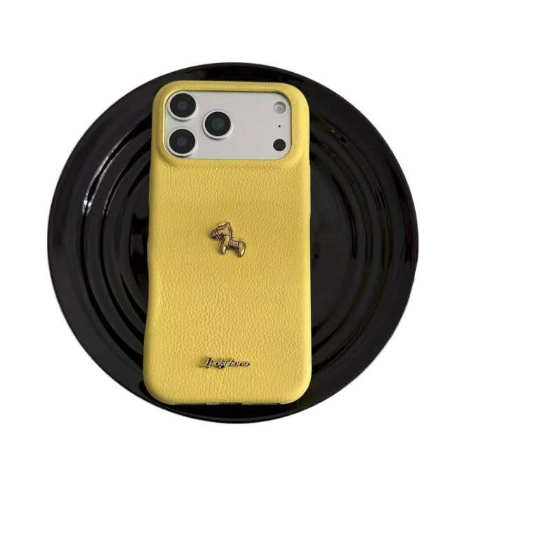 Drop Protection iPhone 16 Pro Max Silicone for iPhone 16 16 Plus 16 Pro 16 Pro Max with Horse Pattern and Leather Texture and Anti Slip Grip - Image 1