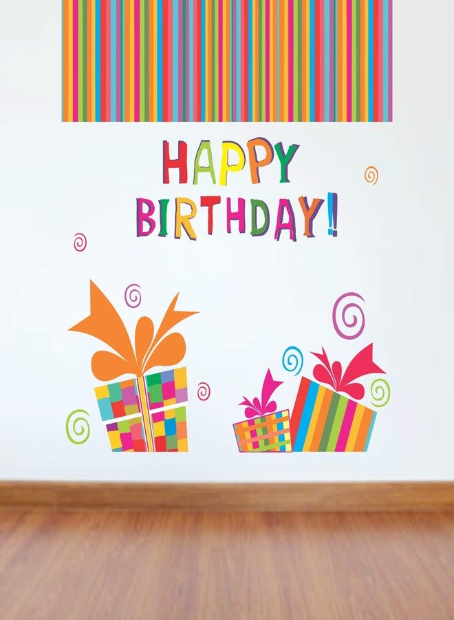 StickMe 'Happy Birthday Decorative - Creative - Colorful - Wall Sticker ' -SM147 (Multi Colour, Vinyl - 90cm X 90 cm) - Image 2