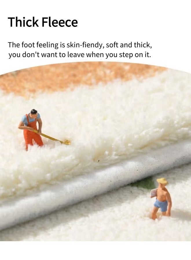 Plush Bathroom Rug, Ultra Soft Microfiber Bathroom Mats, Extra Absorbent Bath Rugs, Non-Slip Quick Drying Floor Bath Tub Mat,  Machine Washable, for Tub /Bathroom/Shower（50*80 cm） - Image 5