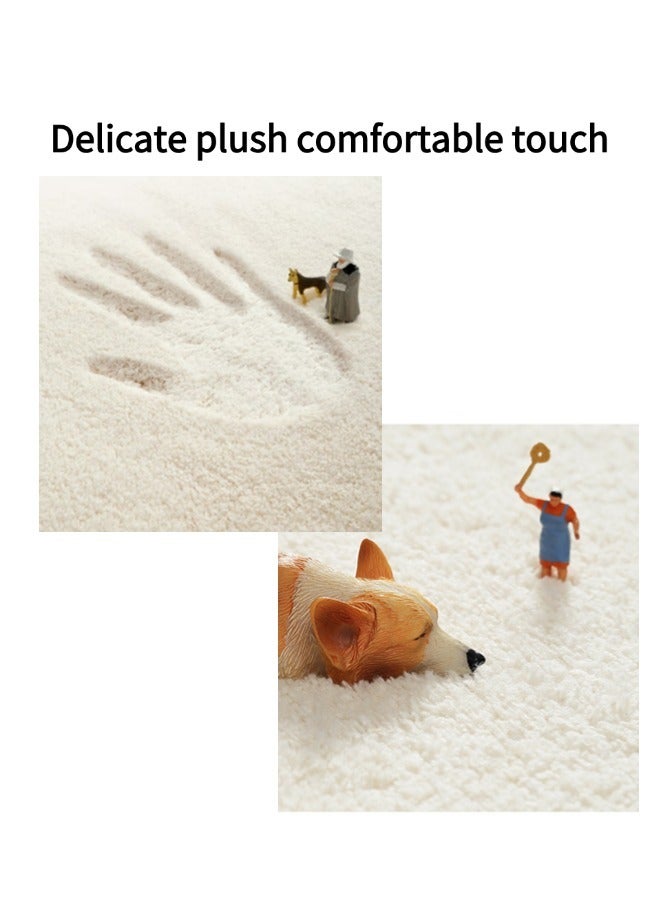 Plush Bathroom Rug, Ultra Soft Microfiber Bathroom Mats, Extra Absorbent Bath Rugs, Non-Slip Quick Drying Floor Bath Tub Mat,  Machine Washable, for Tub /Bathroom/Shower（50*80 cm） - Image 4