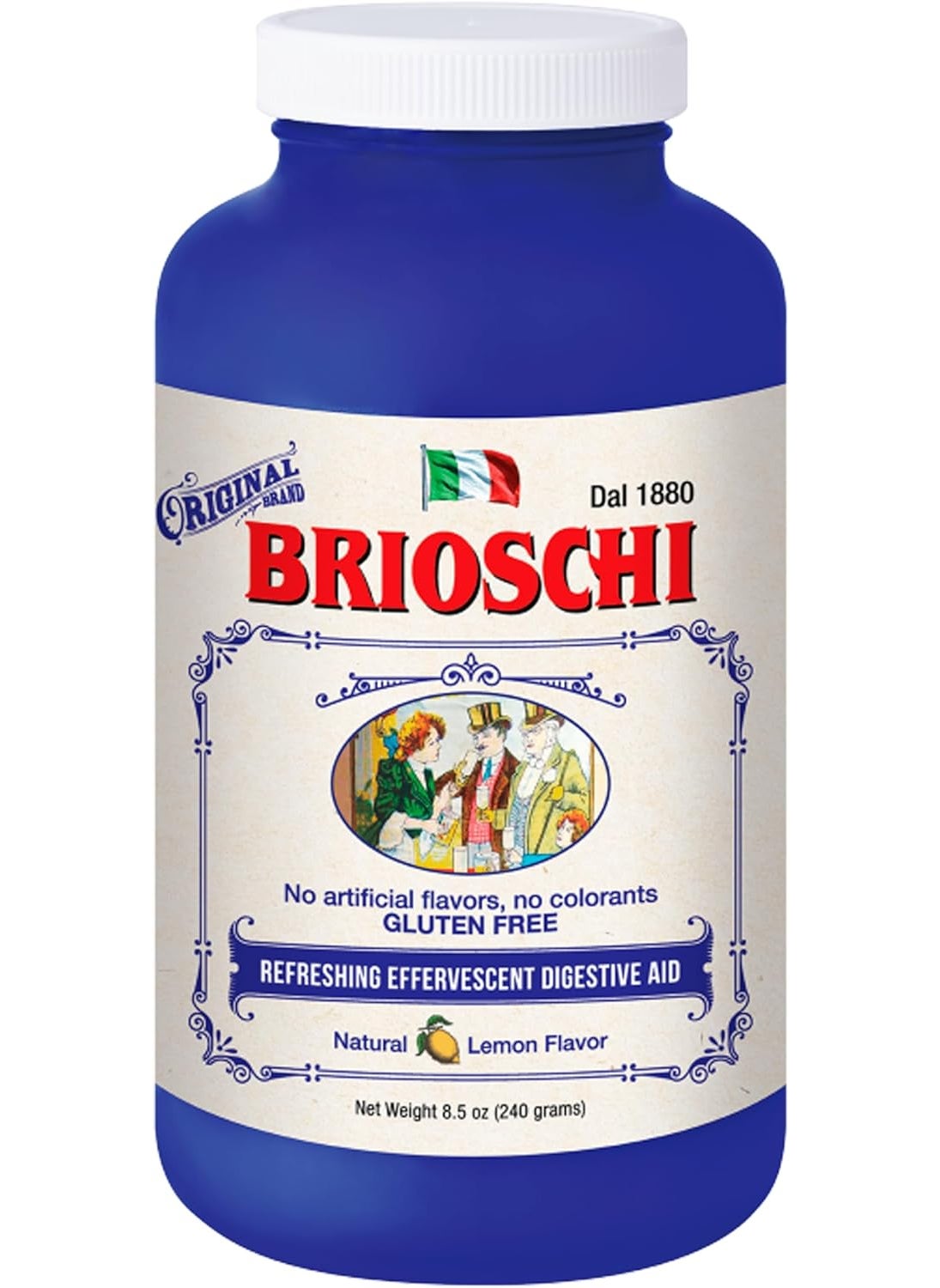 Brioschi Brioschi Italian Lemon Flavored Effervescent Heartburn, Upset Stomach, Acid Indigestion, 8.5 oz bottle 