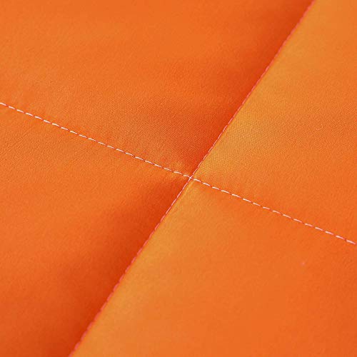 Homespun Soft Microfibre Comforter Blanket Lightweight Reversible Quilt Duvet All Weather, Single Bed, Yellow and Orange Color - Image 4