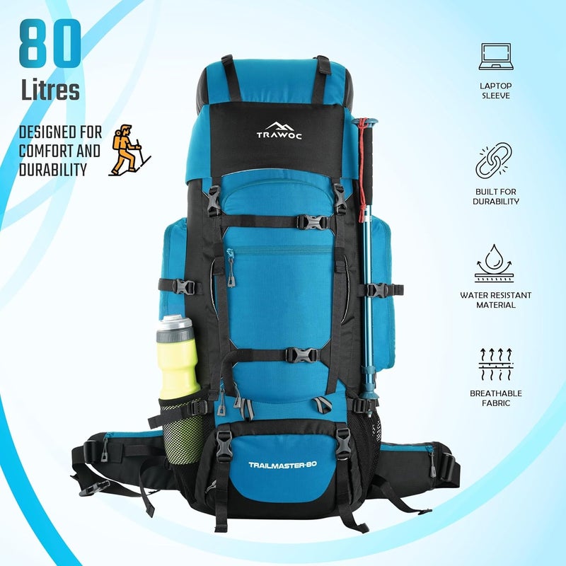 TRAWOC TRAILMASTER 80L Rucksack Bag for Men & Women - Image 4