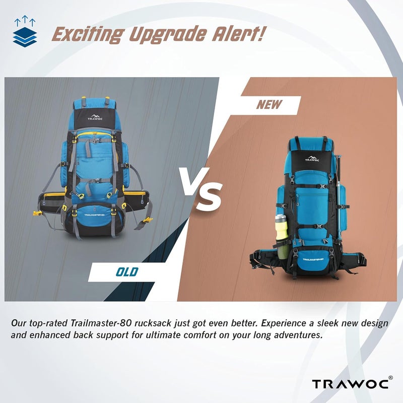 TRAWOC TRAILMASTER 80L Rucksack Bag for Men & Women - Image 2
