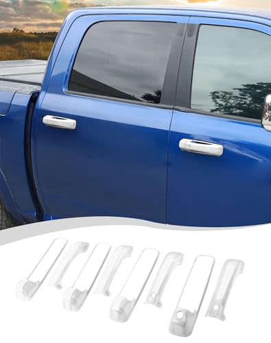 Hoolcar Exterior Door Handle Covers Outside Doorknob Cover Compatible with Dodge Ram 20092018 White - Image 1