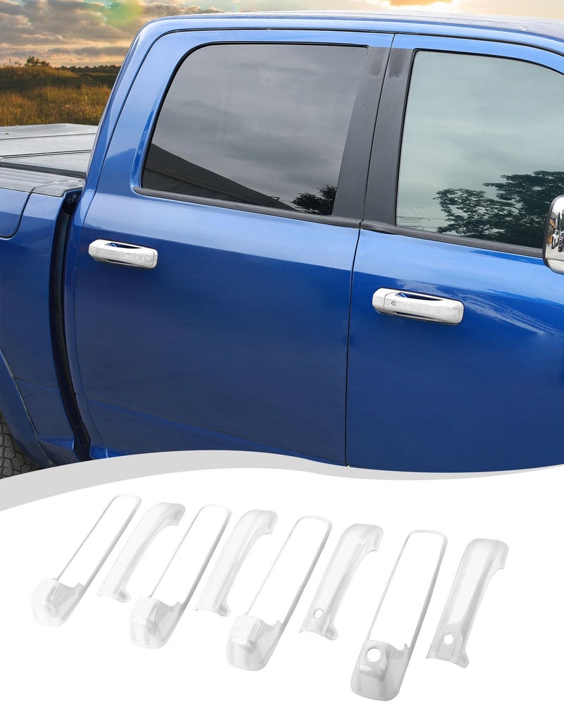 Hoolcar Exterior Door Handle Covers Outside Doorknob Cover Compatible with Dodge Ram 20092018 White - Image 2