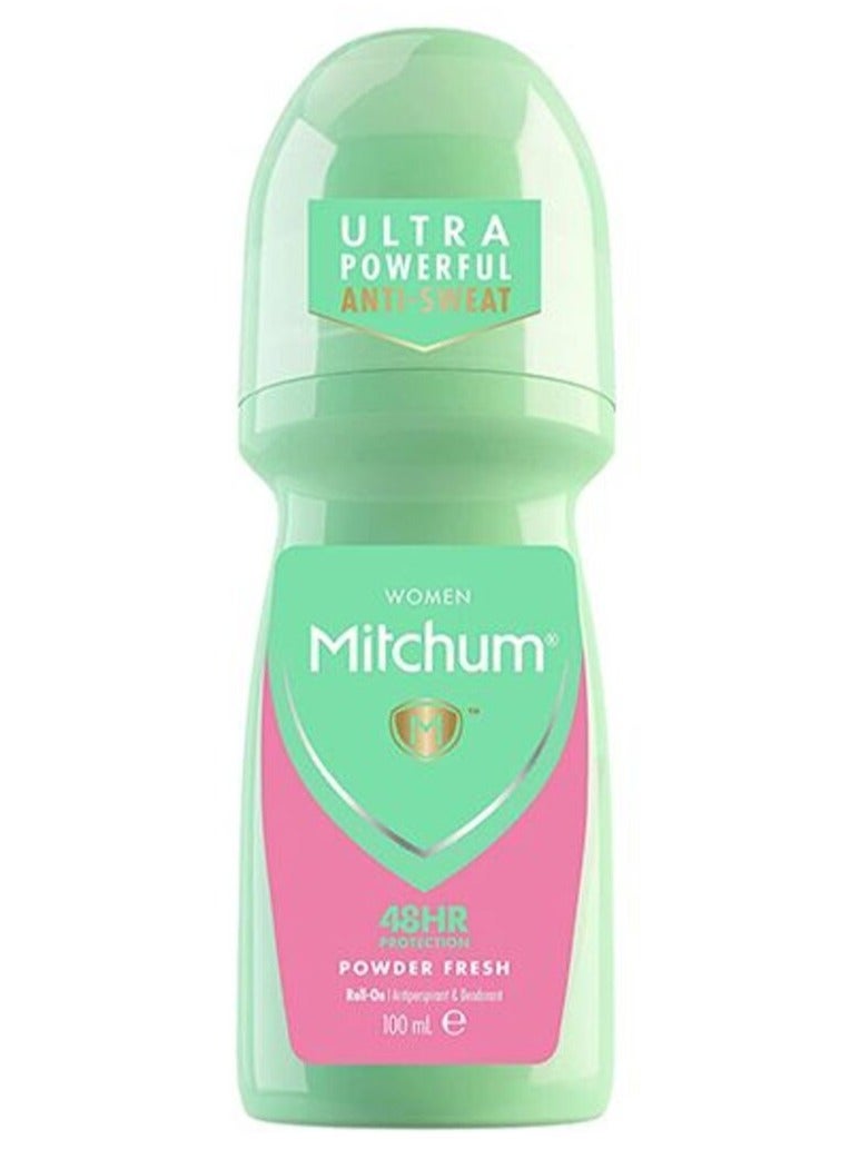 ميتشوم مزيل عرق ومضاد للتعرق باودر فريش للنساء، حماية تدوم 48 ساعة، 100 مل