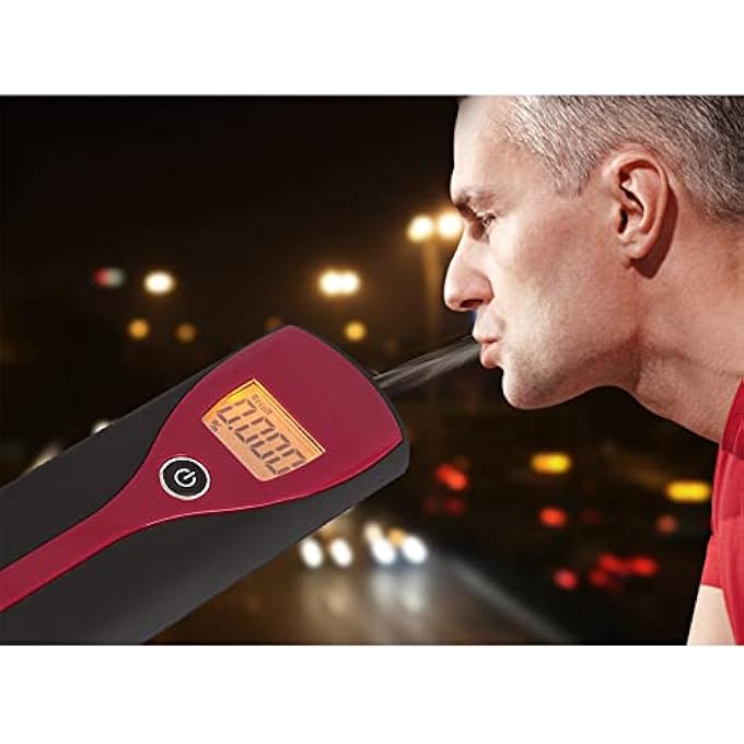 rayihni LCD Display Digital Breath Alcohol Tester Breathalyzer Alcohol Analyzer Contact Blowing Alcohol Analyzer Portable Alcohol Detector for Policeman Home Use - Image 3
