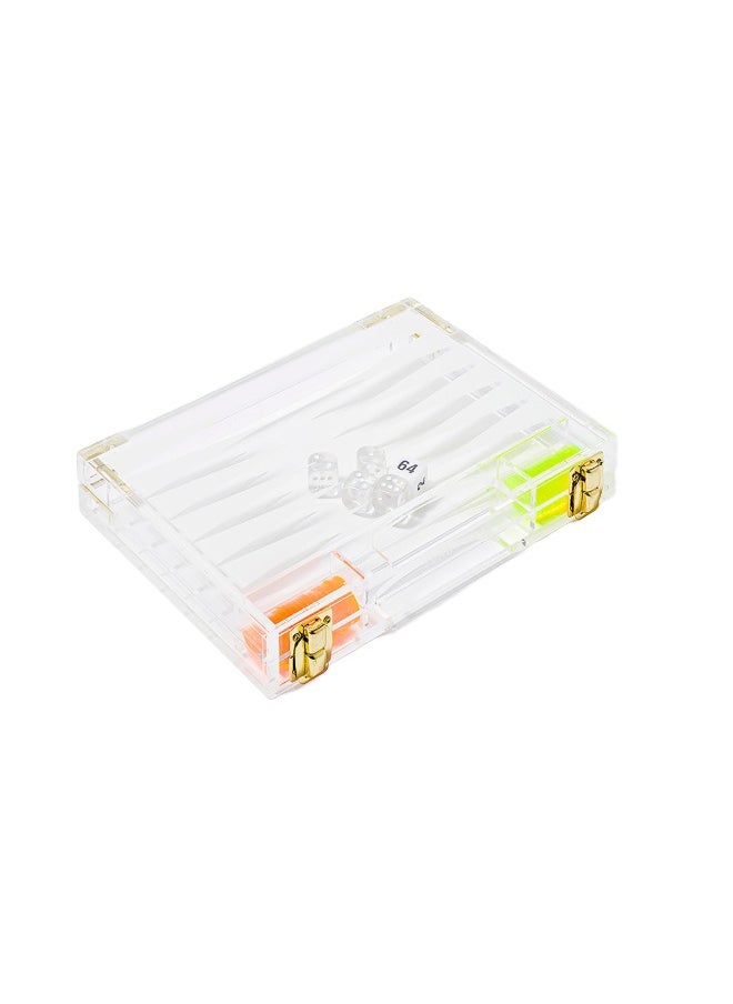 SUNNY LIFE - Mini Lucite Backgammon Neon - Image 1