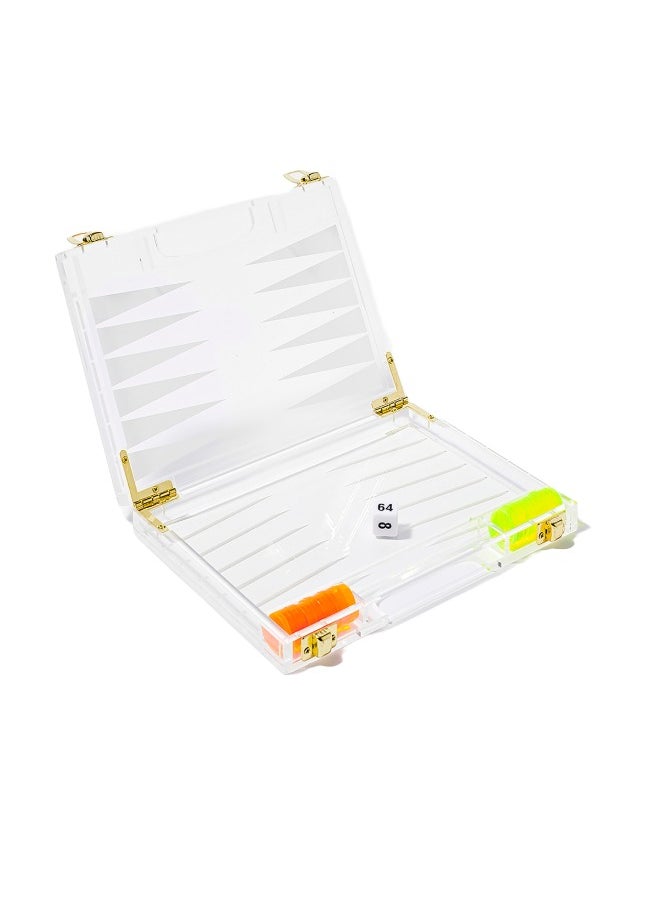 SUNNY LIFE - Mini Lucite Backgammon Neon - Image 1