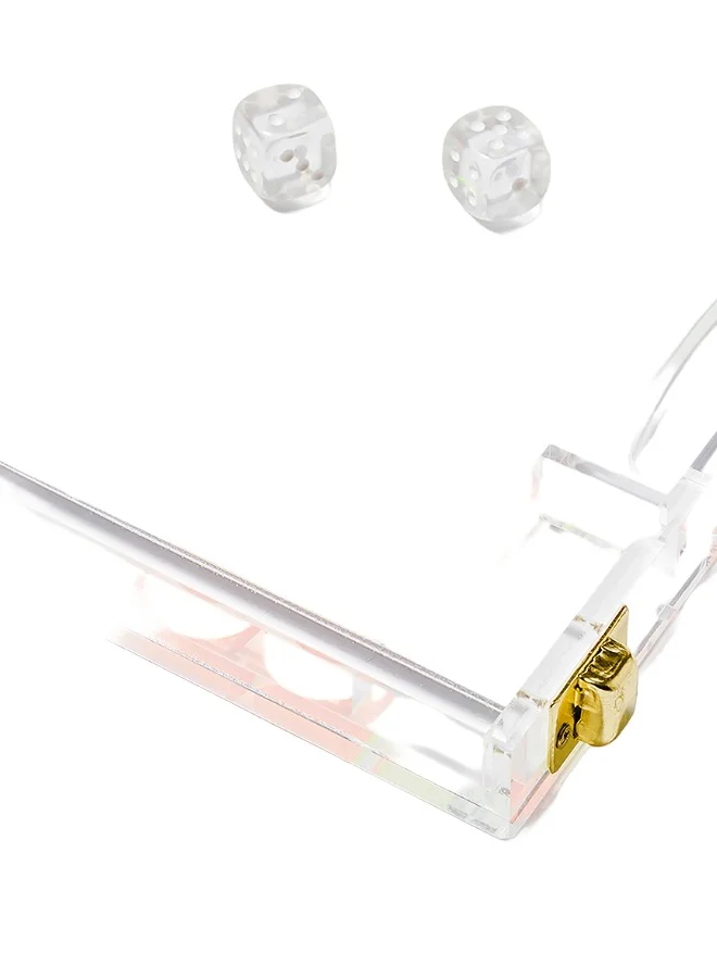 SUNNY LIFE Mini Lucite Backgammon Neon