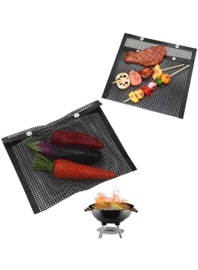 ELECDON Premium Non-Stick BBQ Grill Mesh Bag (Large) – Heat-Resistant Reusable Grilling Bag for Outdoor Picnic, Barbecue & Toaster - Image 1