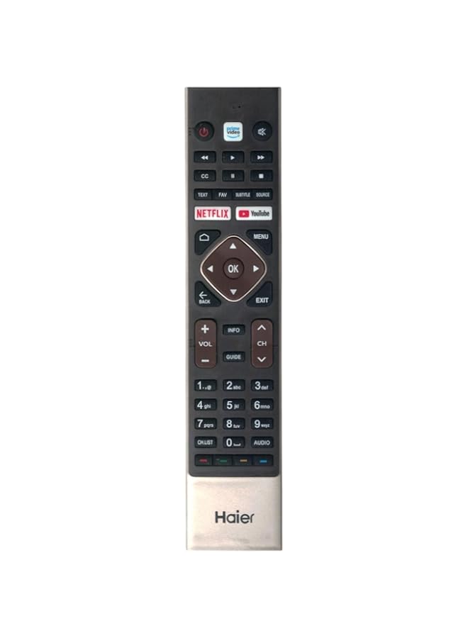 BGM HTR-U27E Replacement Remote Compatible For Haier Smart Tv HQGA UGA GA Series 32 40 43 50 55 58 65 75 Inch Ready HD Full UHD QLED LED Android Television - Non Voice Control, Plug & Play