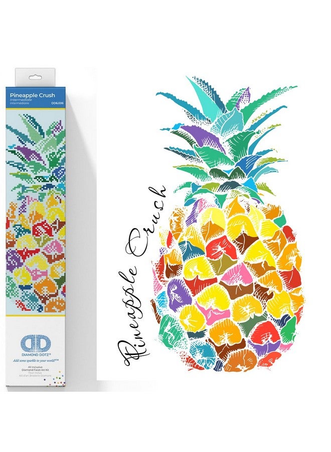 Diamond Dotz ® Pineapple Crush Partial Drill Round Dotz Diamond Painting Kits Diamond Art Kits For Adults Gem Art Diamond Art Kits 15.4X11 - Image 1