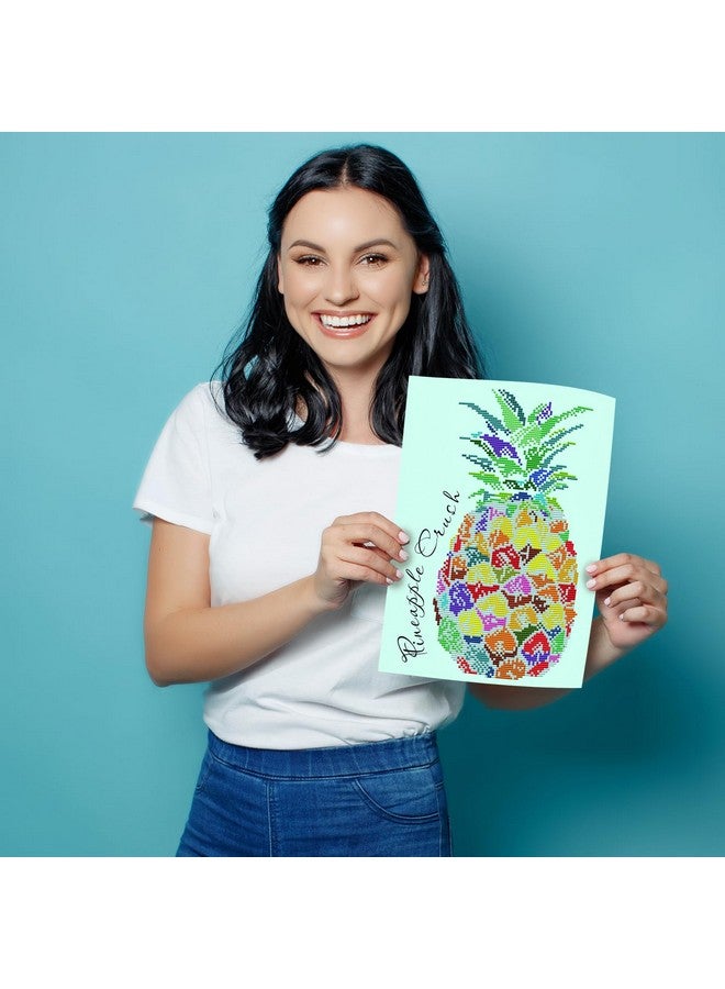 Diamond Dotz ® Pineapple Crush Partial Drill Round Dotz Diamond Painting Kits Diamond Art Kits For Adults Gem Art Diamond Art Kits 15.4X11 - Image 3