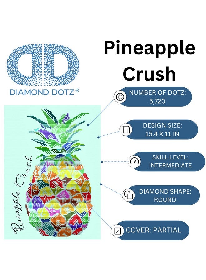 Diamond Dotz ® Pineapple Crush Partial Drill Round Dotz Diamond Painting Kits Diamond Art Kits For Adults Gem Art Diamond Art Kits 15.4X11 - Image 2