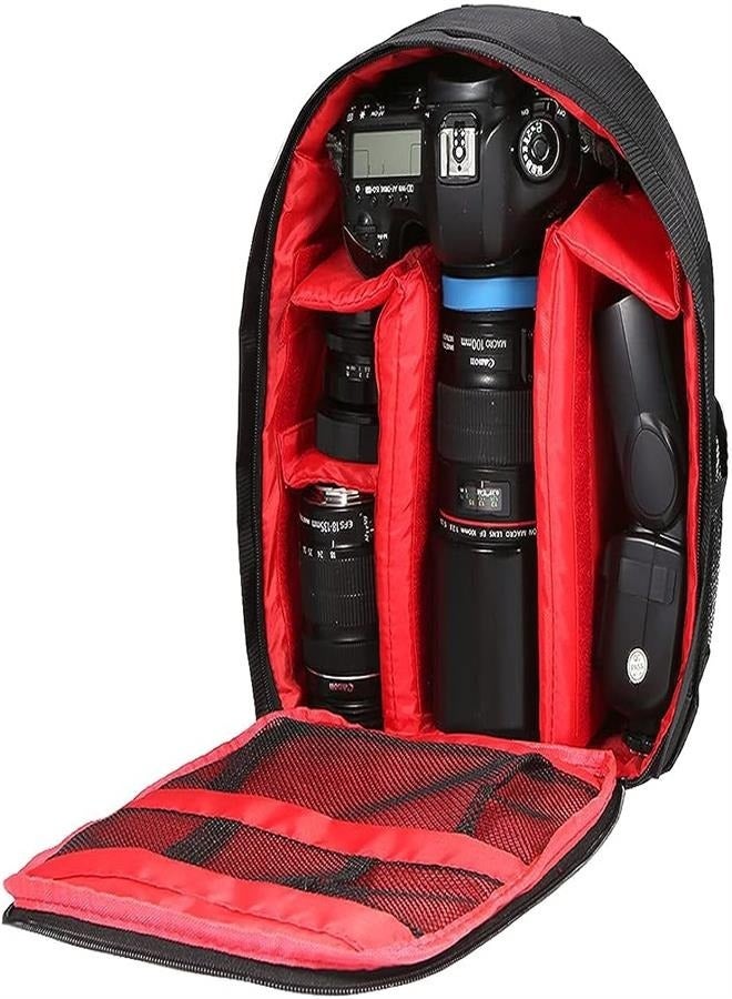 Camera Backpack Waterproof Camera Backpack Outdoor Camera Backpack SLR Bag for Canon Nikon Sony Fuji Samsung Casio Panasonic Pentax Ricoh Olympus Leica Orange - Image 1