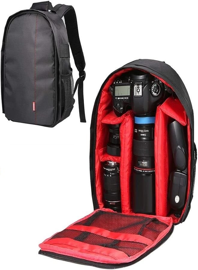 Camera Backpack Waterproof Camera Backpack Outdoor Camera Backpack SLR Bag for Canon Nikon Sony Fuji Samsung Casio Panasonic Pentax Ricoh Olympus Leica Orange - Image 2